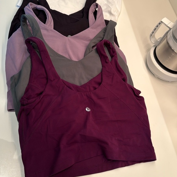 lululemon athletica Tops - lululemon athletica Crop Tops - Burgundy, Lavender, Gray, Black, White